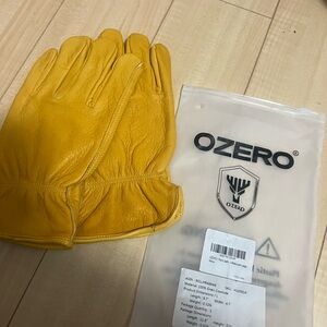 Ozero 100% Grain Cowhide Working Gloves
